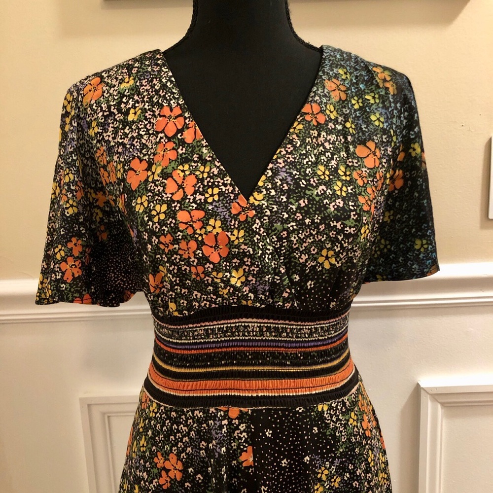 Vintage 70s yves Jennet Floral Dress